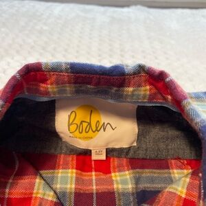 Boden Red Plaid Shirt